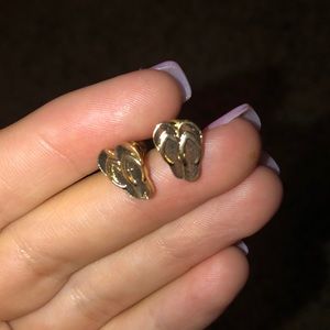GOLD flip flop stud earrings